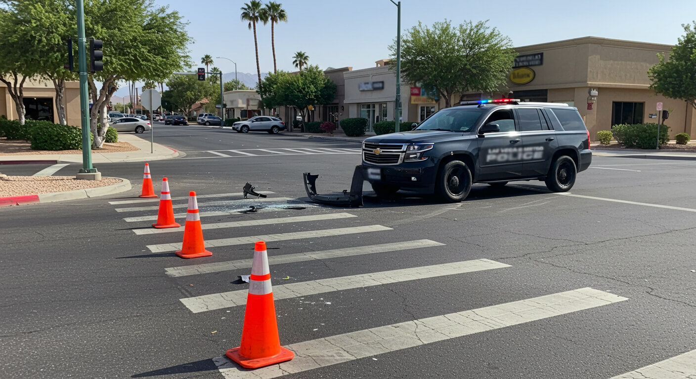 Peatón muerto tras atropello y fuga en Flamingo Road y Las Vegas Boulevard en Las Vegas, NV