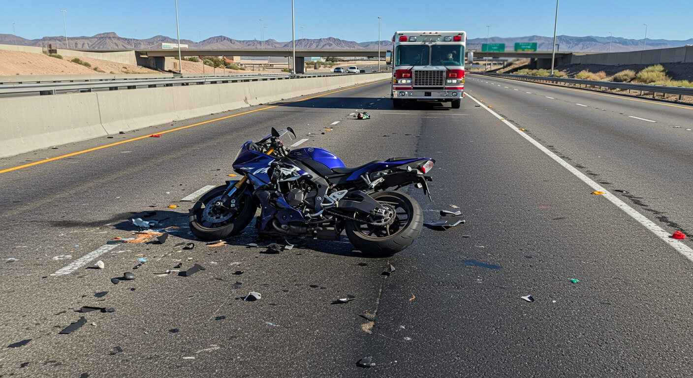 Motorcyclist Killed After a Car Crash on Frank Sinatra Drive and Reno Avenue in Las Vegas, NV