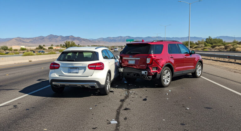 Persona hospitalizada tras un accidente de coche en Warm Springs Road y Eastern Avenue en Las Vegas, NV